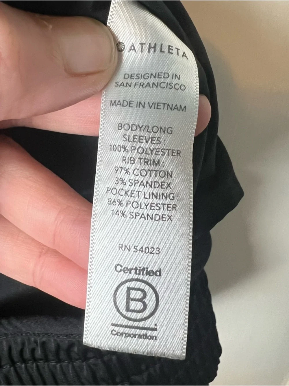 Athleta Fleece Hybrid Bomber Jacket‎ Full Zip Black Women’s Size S